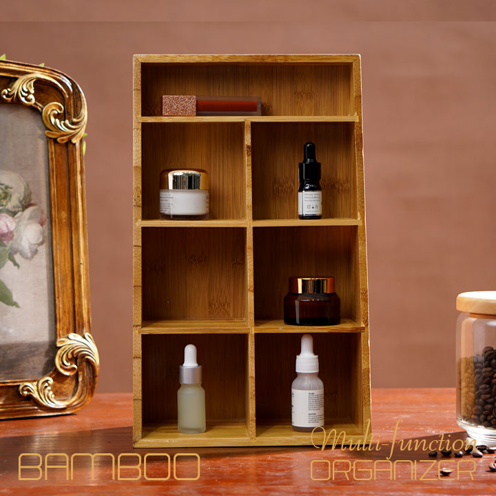 Kệ đựng mỹ phẩm trang sức gỗ tre 3-4 tầng