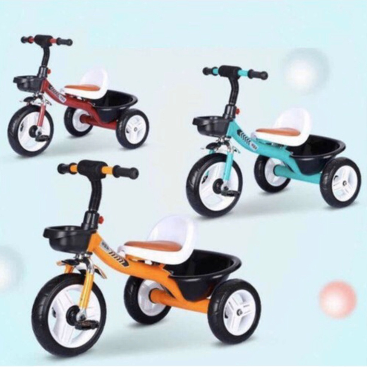Xe đạp 3 bánh yên bọc da cao cấp
