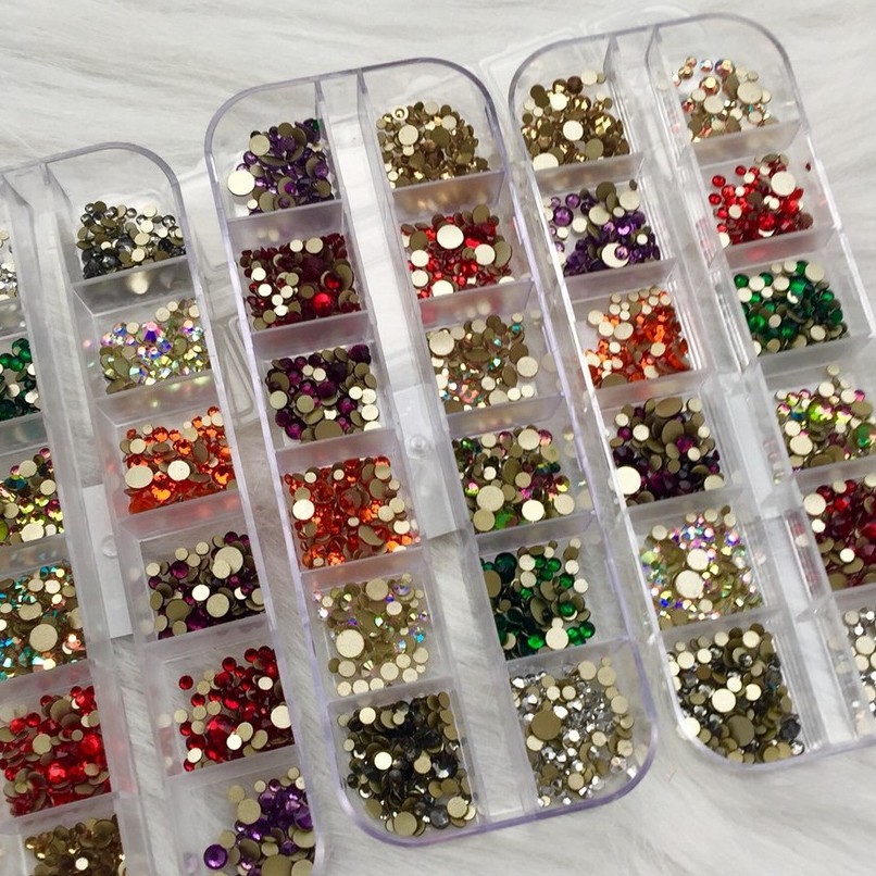 Đá chân tiệp mix size và màu - đồ nail giá rẻ
