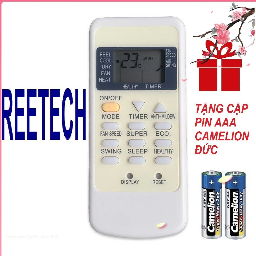Remote máy lạnh reetech gykq-05 - điều khiển điều hòa reetech