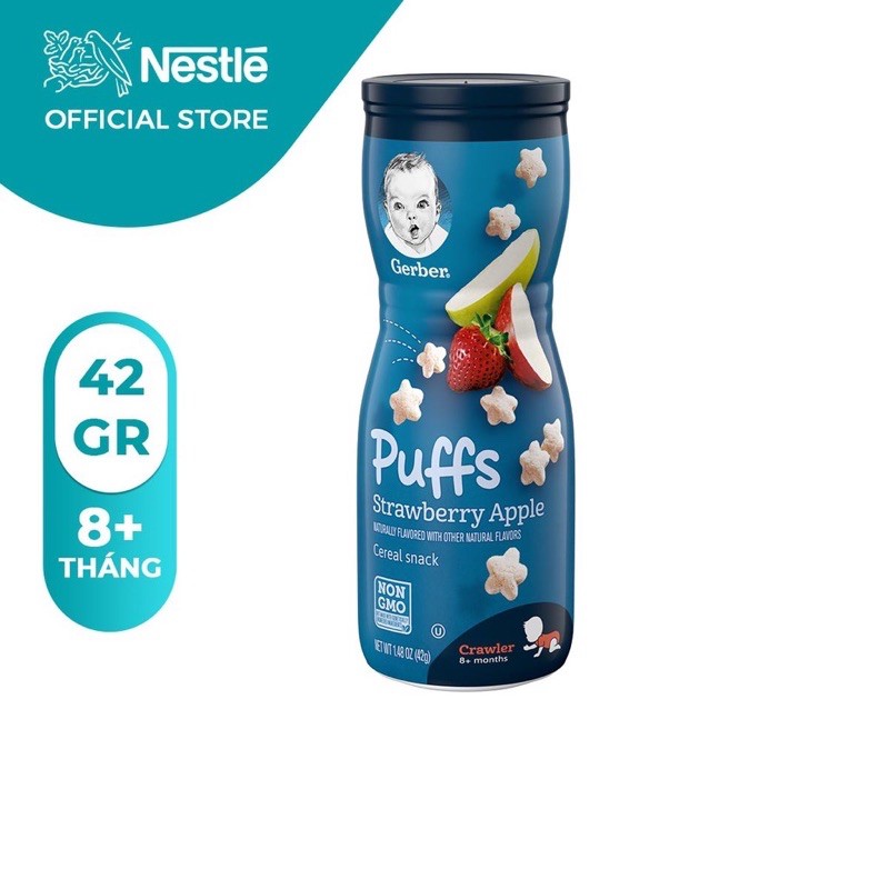 Bánh ăn dặm hình sao gerber non gmo vị dâu táo