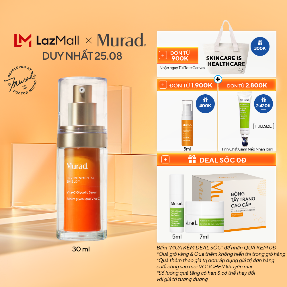 Tinh chất sáng da MURAD Vita-C Glycolic Brightening Serum 30ml