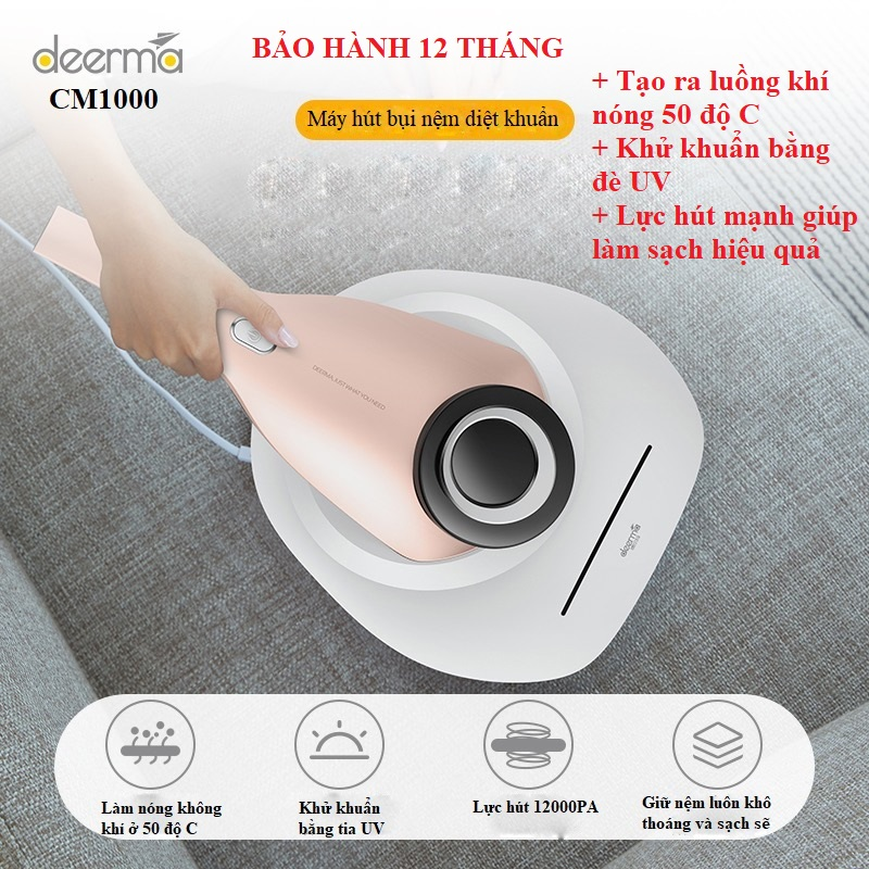 Máy Hút Bụi Giường Nệm Sofa Diệt Khuẩn DEERMA CM1000