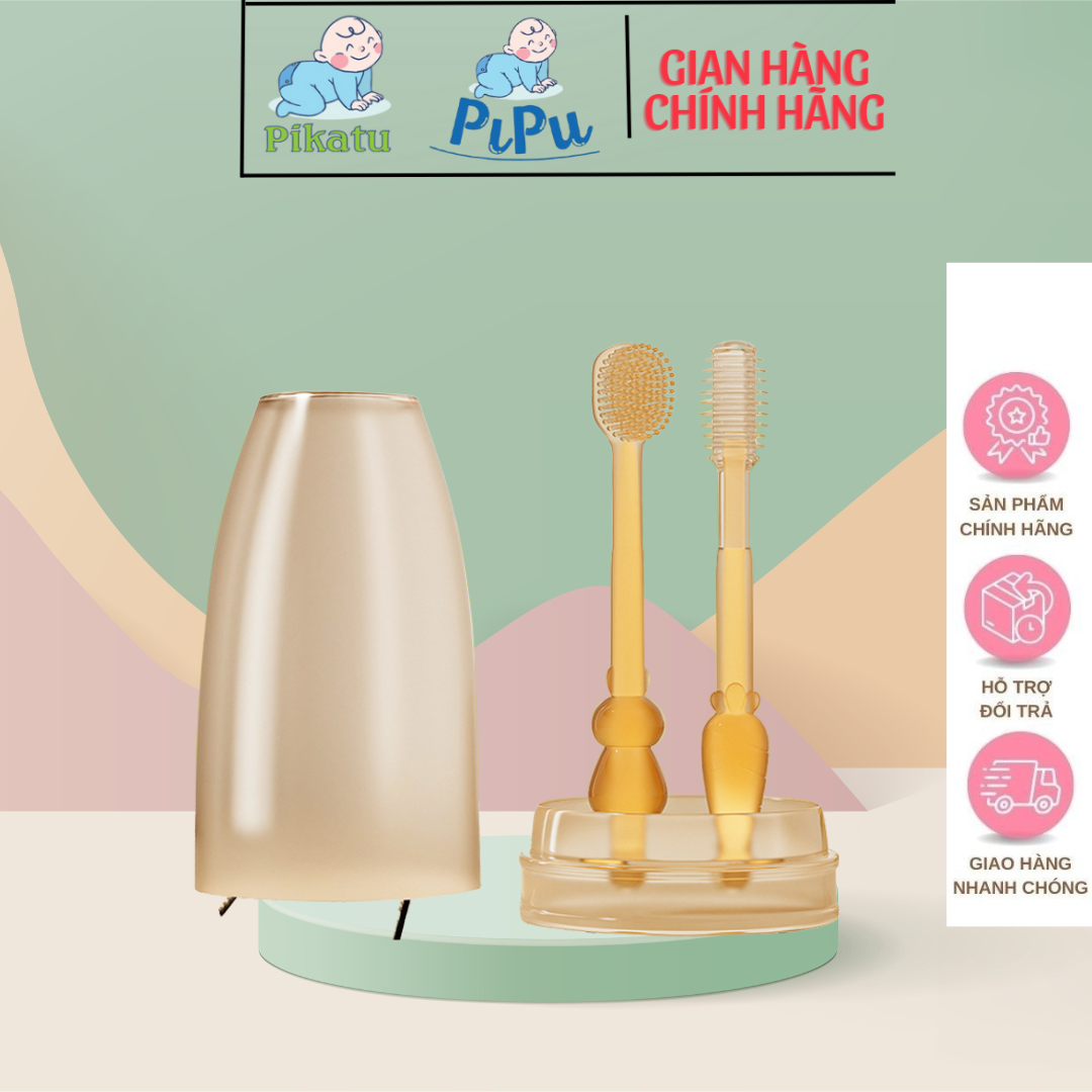 Bộ bàn chải và rơ lưỡi bằng silicon Cao cấp Nhật