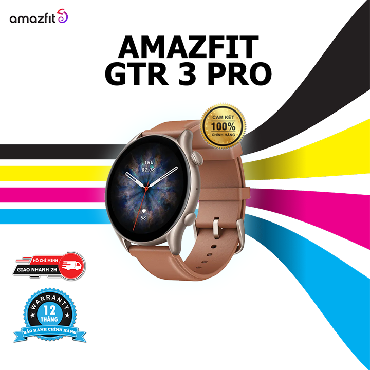 TRẢ GÓP 0% | Đồng hồ thông minh cao cấp Huami Amazfit GTR 3 PRO - Nghe gọi trực tiếp - Theo dõi sức khỏe 24h - Chống nước 5 ATM - Hàng Chính Hãng - BH 12 Tháng