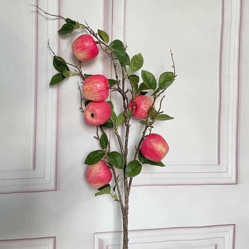 Cành táo may mắn chuyên decor trang trí cành 5 quả