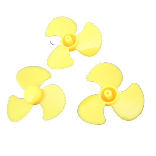 Cánh quạt 3 cánh 50mm, lỗ trục 2mm Màu vàng