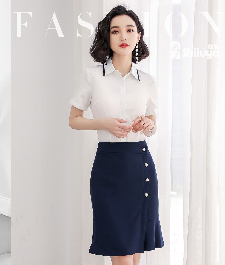 Chân Váy Đuôi Cá Công Sở Tới Gối Chân Váy Phối Cúc Trẻ Trung