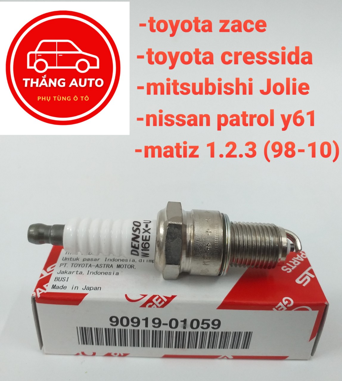 Bugi buri buzi toyota zace , mitsubishi jolie , matiz pride , cressida , mã: 90919-01059 / w16ex-u