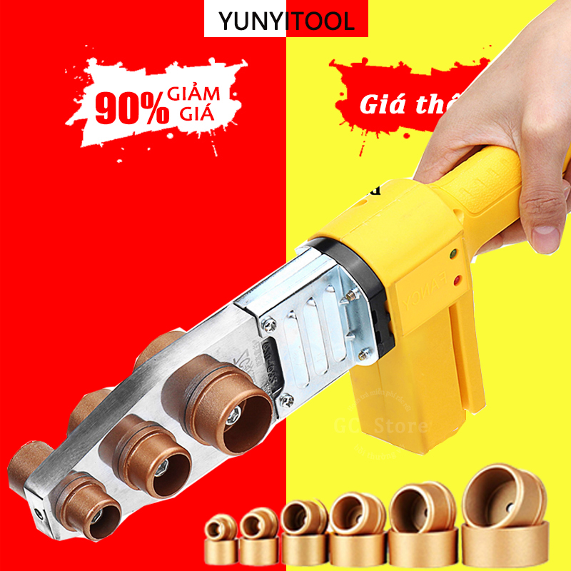 Máy hàn nhiệt ống nước ppr 20-63mm,máy hàn ống nước nóng ppr 1000w,máy hàn ống nhiệt ppr,kèm 6 đầu hàn chuyên nghiệp
