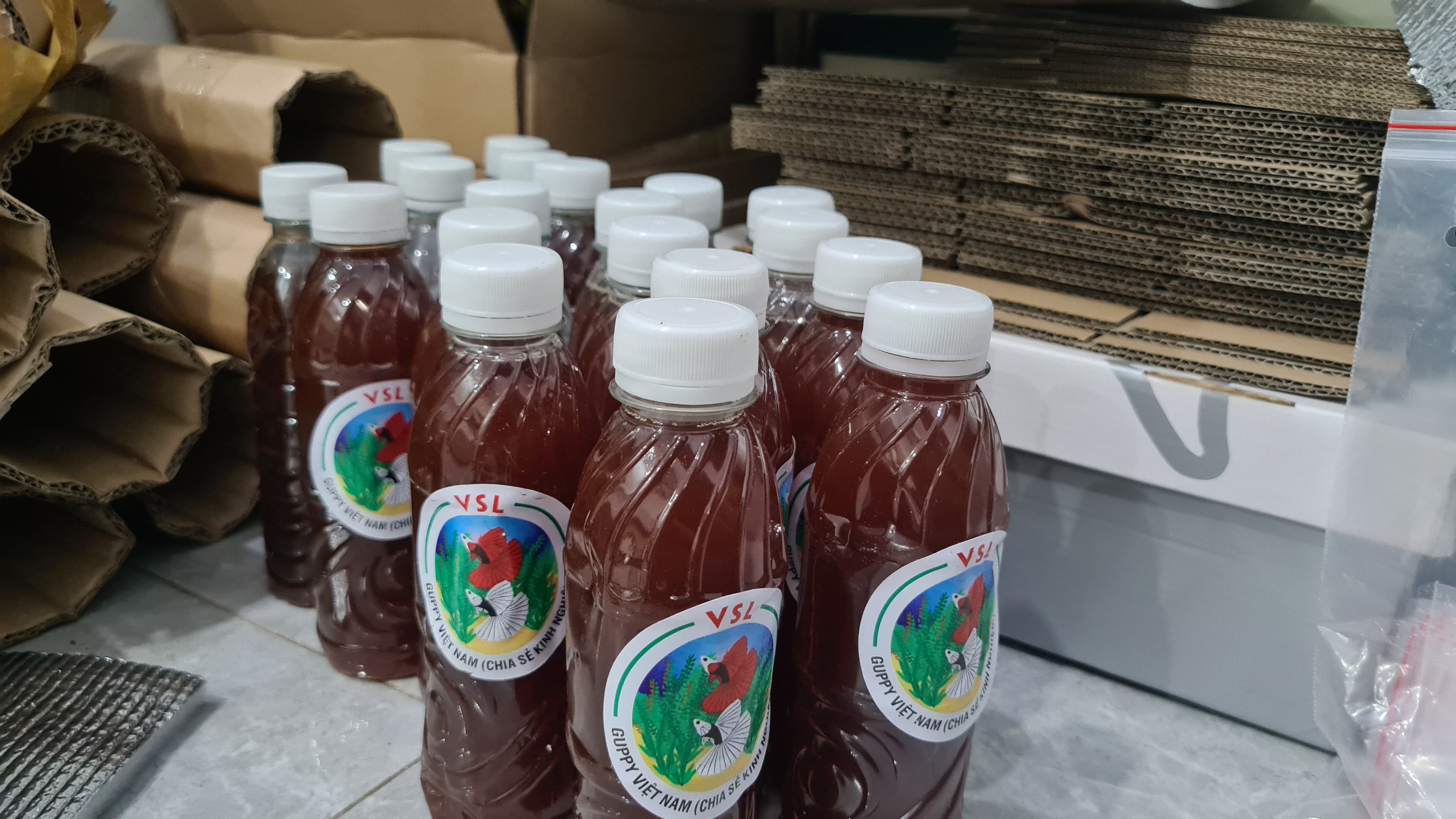 Chai vi sinh hồ cá - làm trong nước - giải độc hồ cá - vi sinh lười chai 330ml