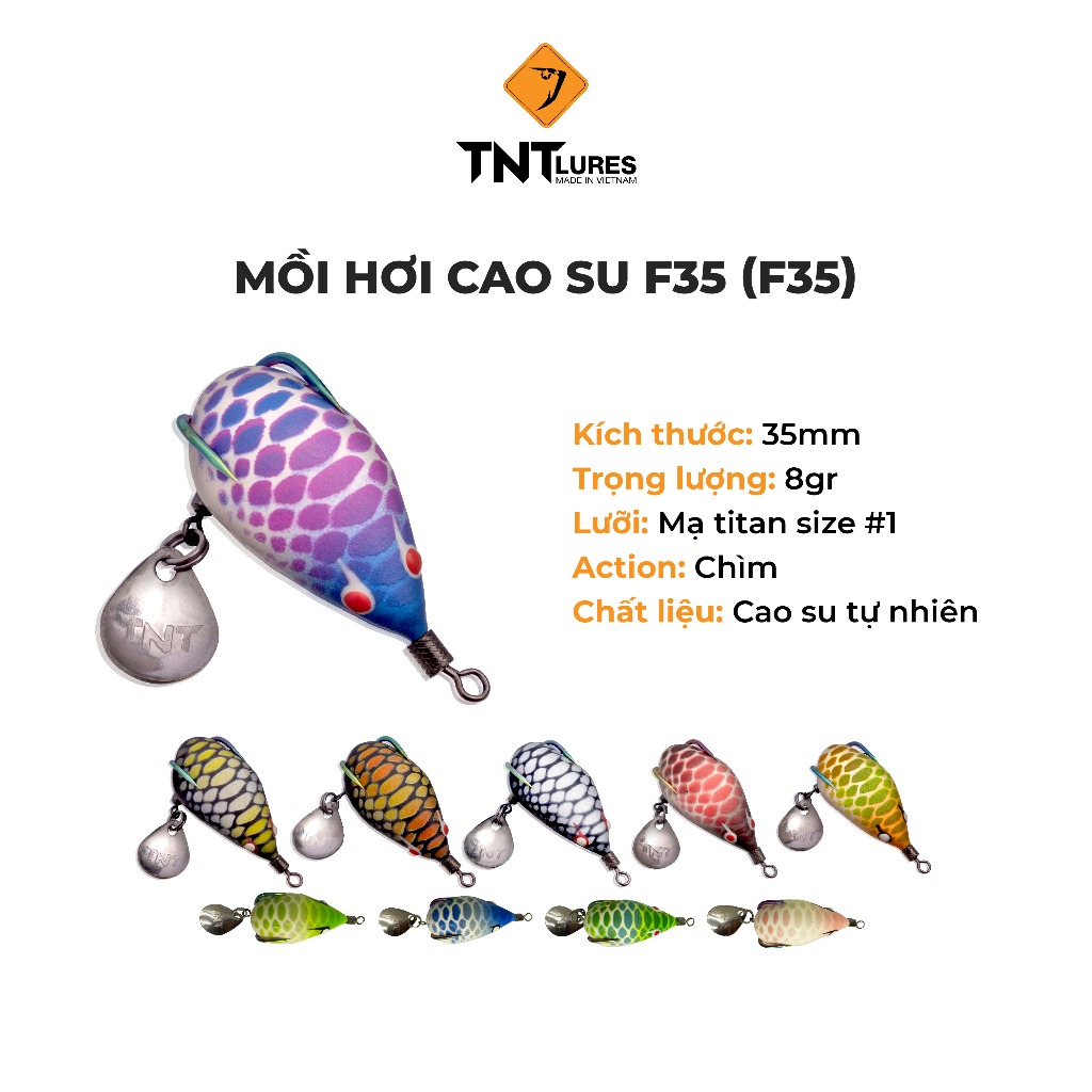 Mồi Lure Nhái Hơi TNT – F35