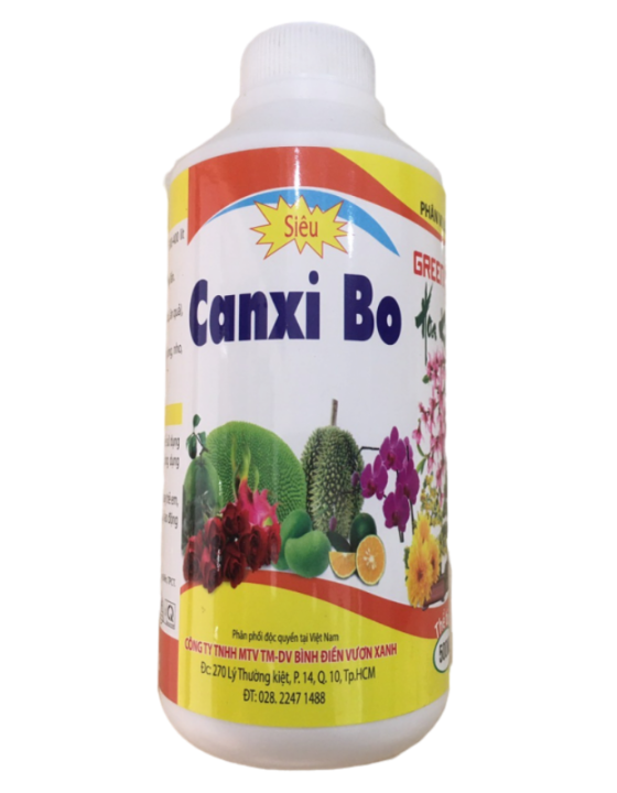 Phân bón CANXI BO cho hoa kiểng và cây ăn trái giúp chống hư rễ quăn lá rụng trái và nứt trái chai 500ml | Phởms Market