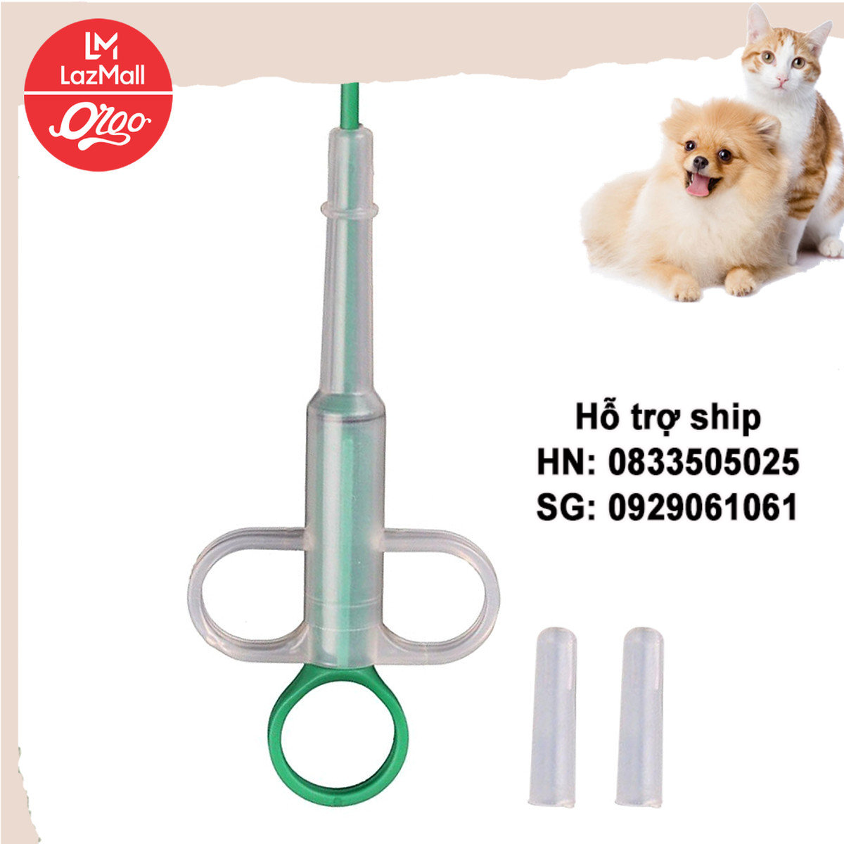 Orgo - Dụng Cụ Bơm Thuốc Cho Chó Mèo Xilanh gắp thuốc