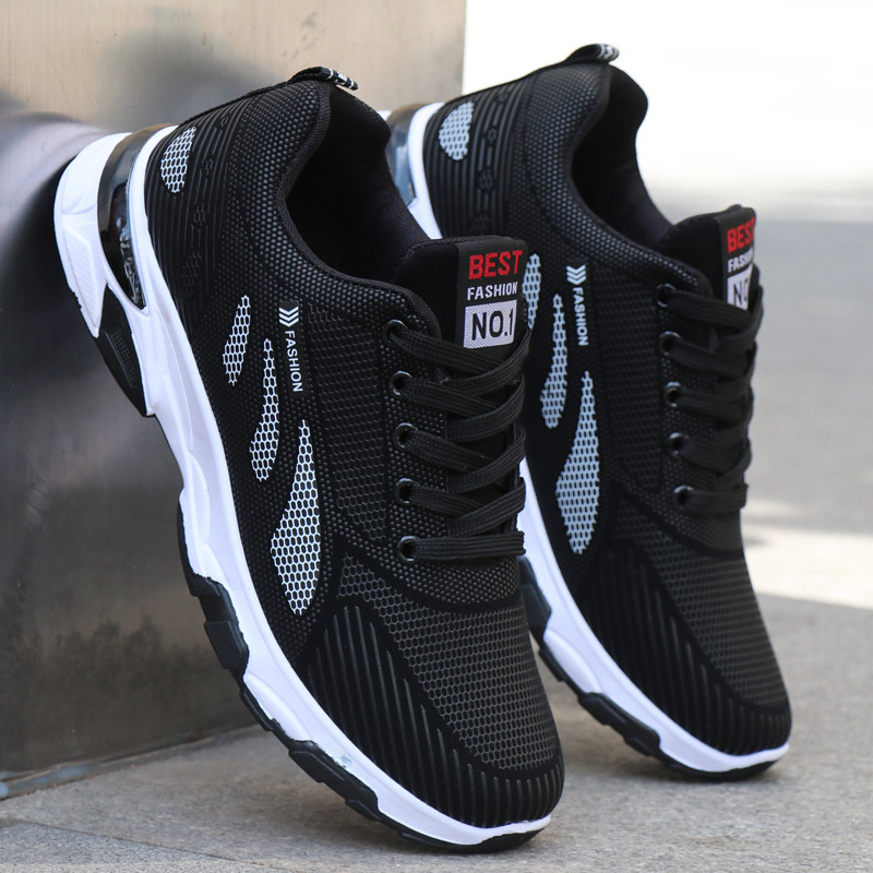 2023 Spring Breathable Casual Running Shoes Waterproof Leather Sneakers Black Office Shoes Men's Cross-Border Foreign Trade
