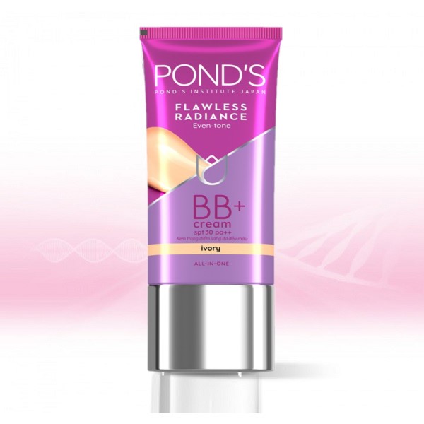 Kem trang điểm pond kem nền bb+ cream sáng da đều màu pond's bb cream flawless radiance 25g