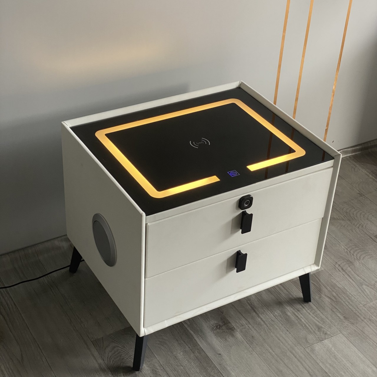 Lịch sử giá Tủ đầu giường thông minh, Tab đầu giường thông minh có Đèn ngủ  Led, Sạc không dây, Loa Bluetooth, Khóa vân tay, Cổng USB, hàng nhập khẩu  cập nhật