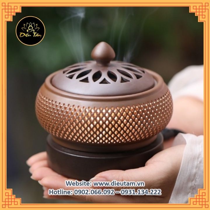 Lư điện xông bột gỗ, trầm, trầm miếng , dăm, lư hương lò xông bằng điện có hẹn giờ, có đèn đủ phụ kiện