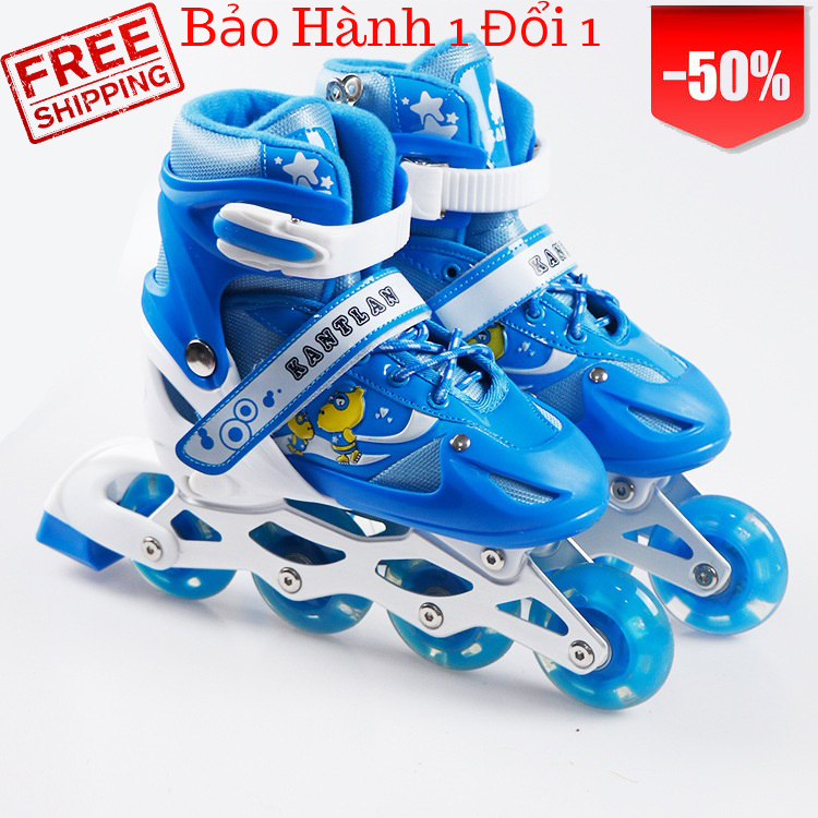 [HCM][FULL SIZE + TẶNG ĐỒ BẢO HỘ] Giày Trượt Patin Trẻ Em Bánh Cao Su Phát Sáng Gro Tăng Giảm Size Giày Trượt Patin Tự Thăng Bằng Cho Bé. Tăng Cường Vận Động Giải Trí Cho Trẻ.