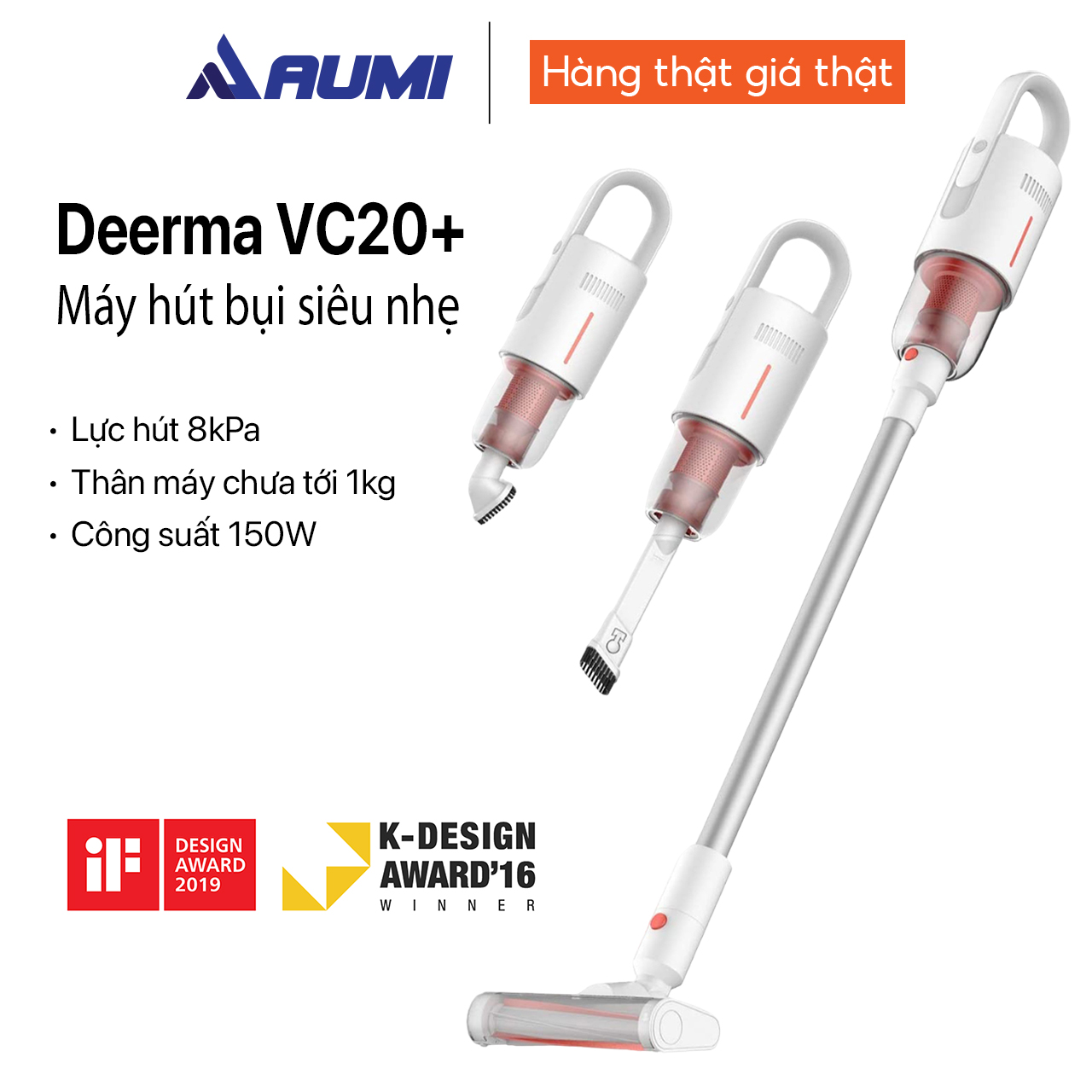 Máy hút bụi không dây cao cấp siêu nhẹ deerma vc20 plus