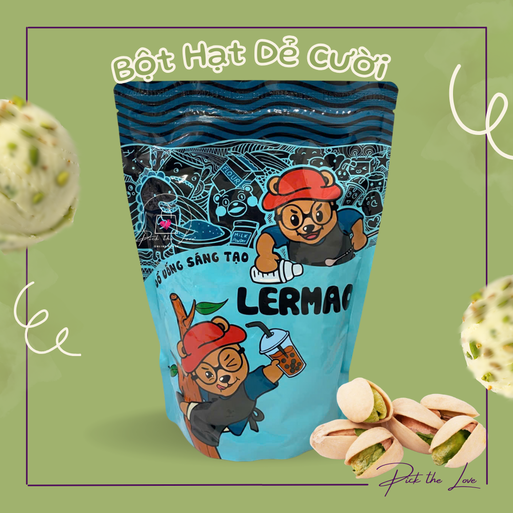 BỘT HẠT DẺ CƯỜI LERMAO 1KG – PISTACHIO POWDER CHUẨN PHA CHẾ