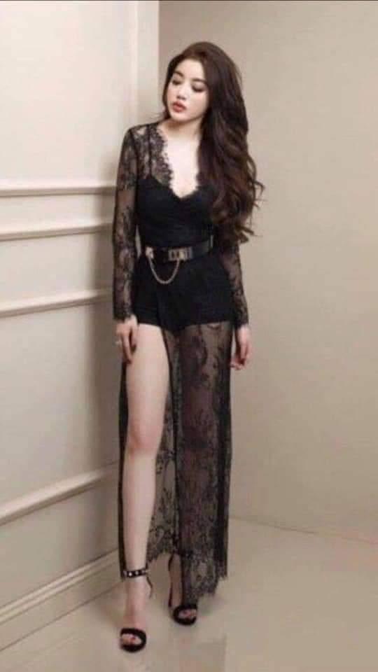 Jum maxi ren xẻ đùi y hình