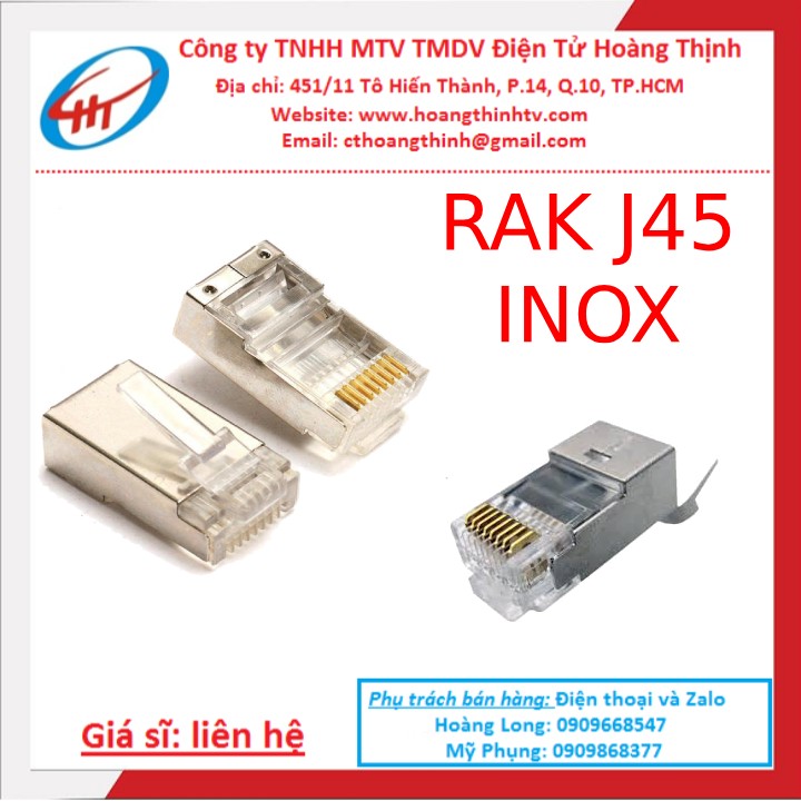 Hạt Mạng J45 BỌC INOX - 100 Con