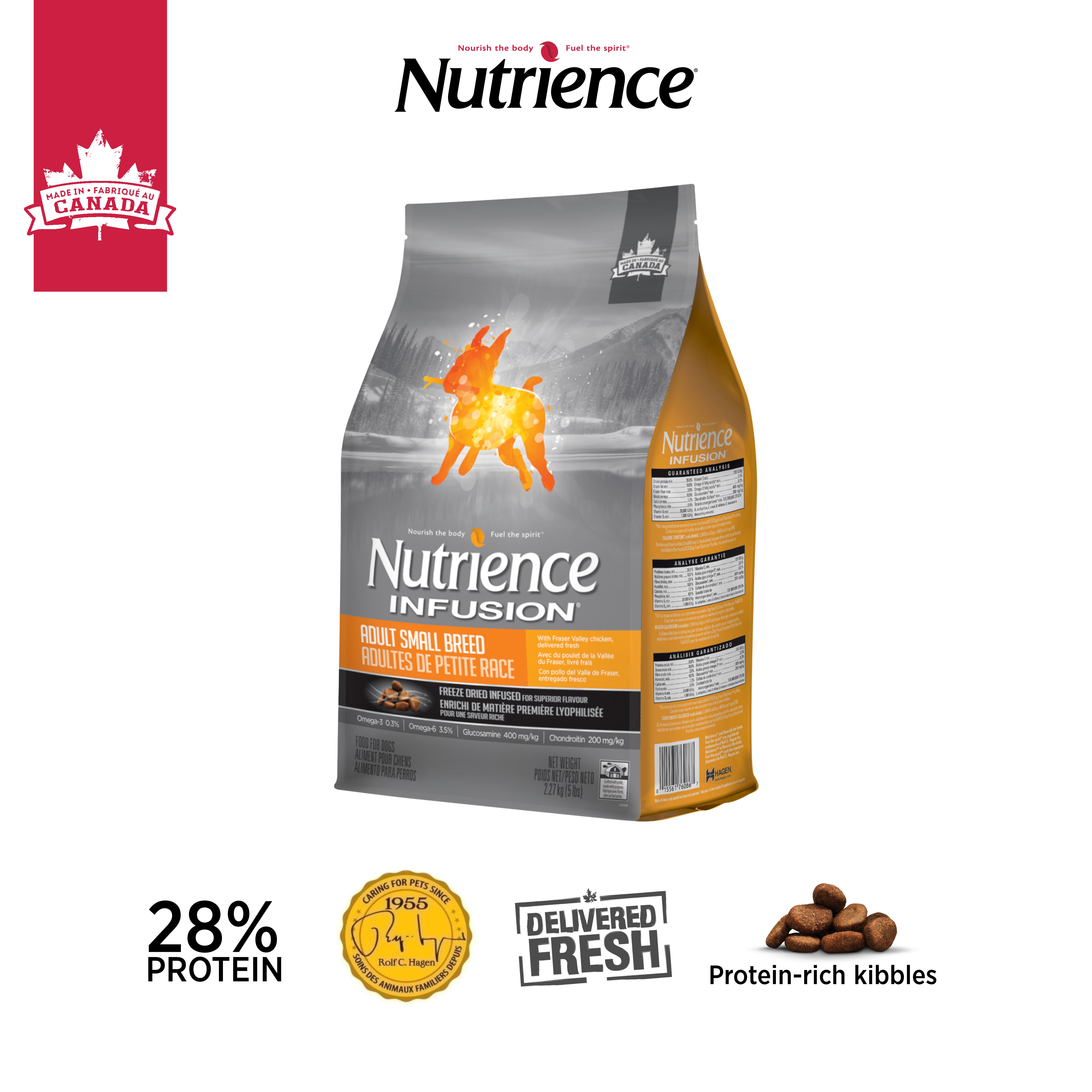 Thức ăn cho chó Nutrience Infusion Adult Small Breed cho chó kích thước nhỏ - thịt gà và rau củ trái cây tự nhiên