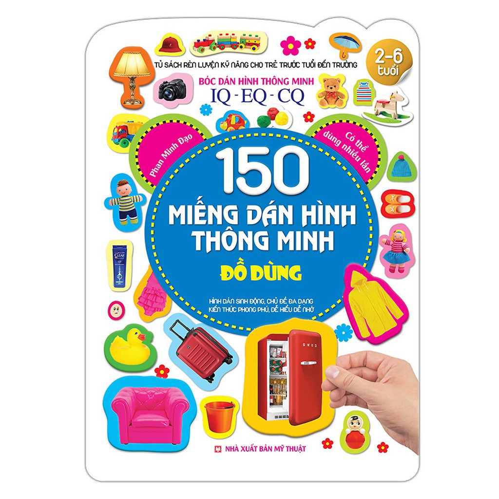 Sách - bóc dán hình thông minh iq-eq-cq 150 miếng dán hình thông minh - đồ dùng