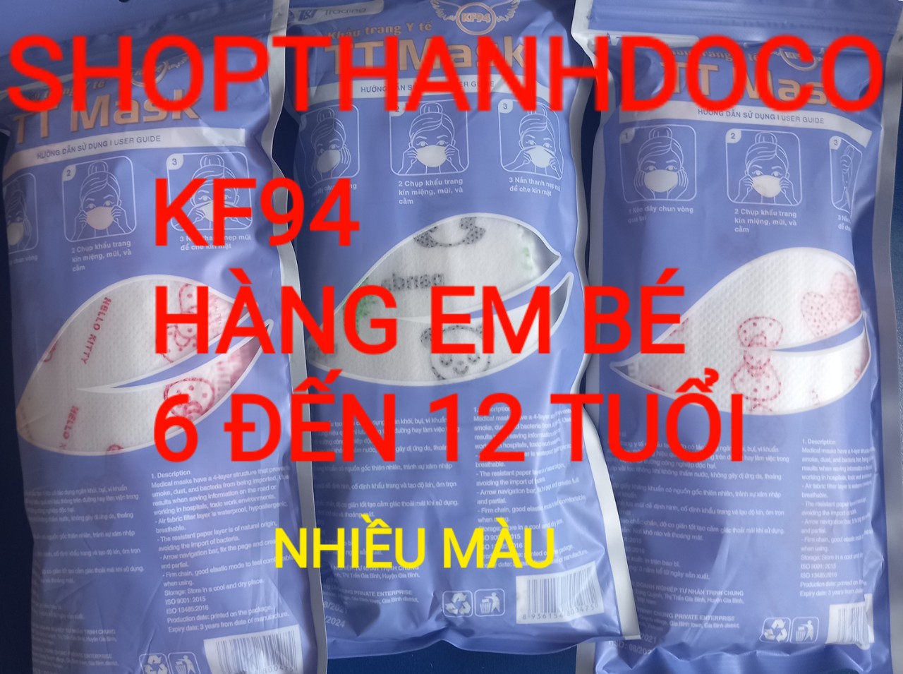 Khẩu trang kf94 em bé giao hàng ngẫu nhiên