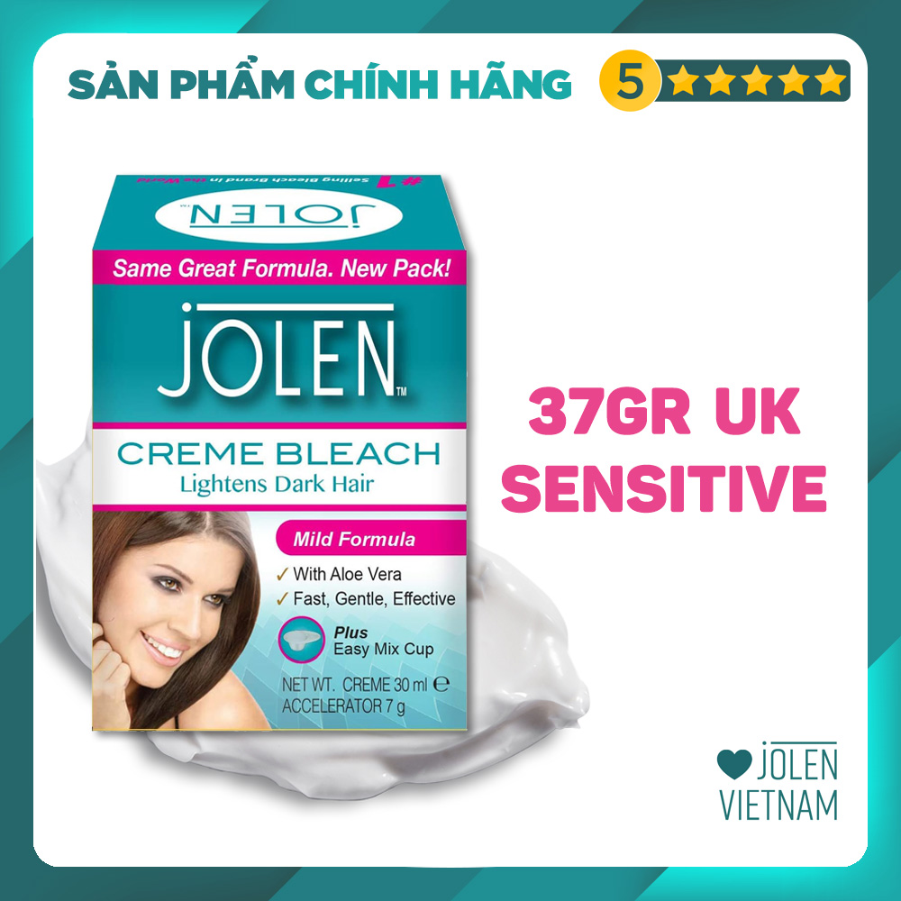  Kem Tẩy Màu Lông Jolen 37gr Sensitive cho da nhạy cảm - Nhập UK  Kem Làm Nhạt Màu Lông  Kem Nhuộm Lông Mày  