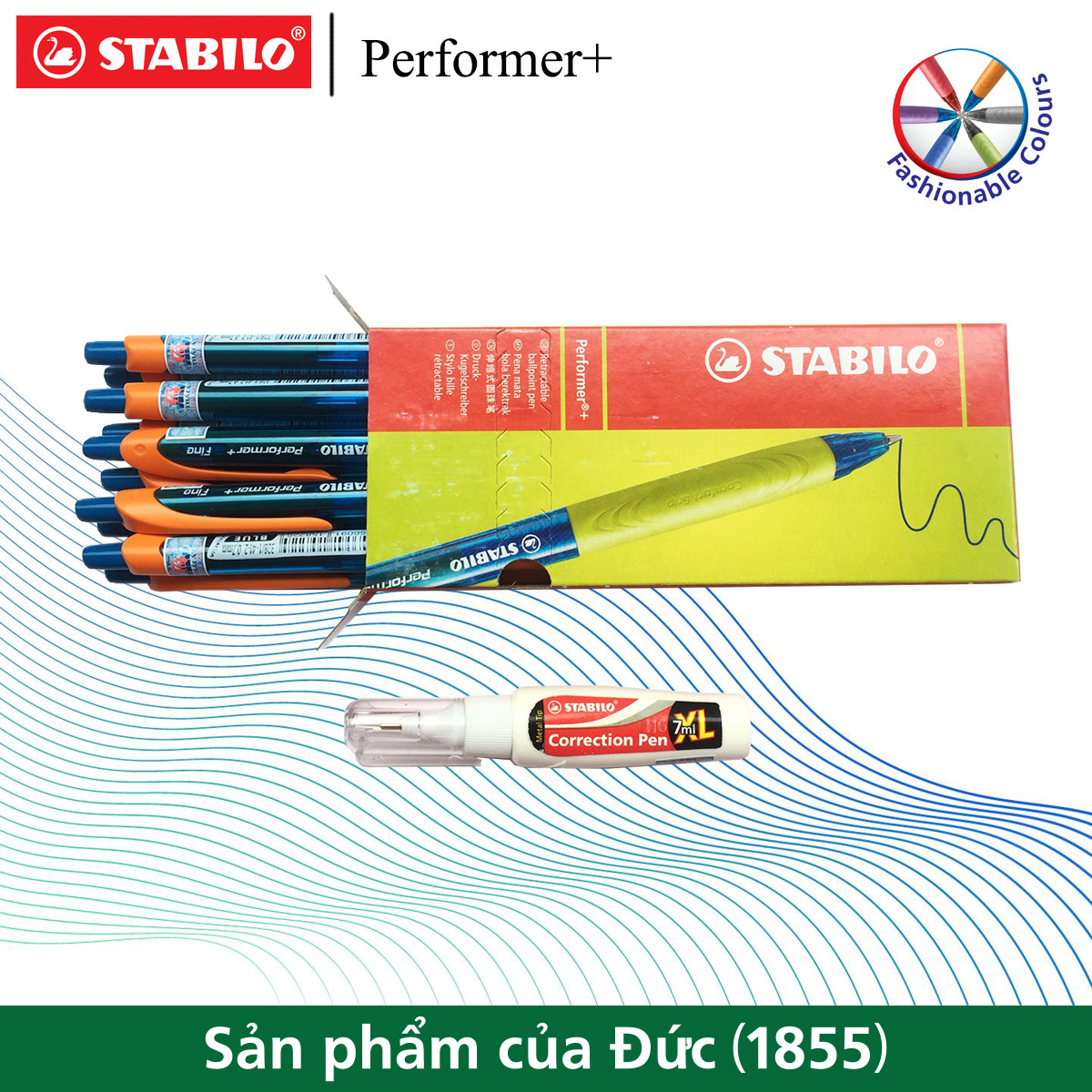 Combo hộp 10 cây bút bi bấm stabilo performer+ 328f