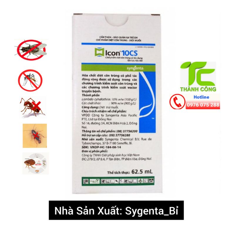 Thuốc diệt muỗi diệt côn trùng tồn lưu 9 tháng ICON 10CS hãng Sygenta