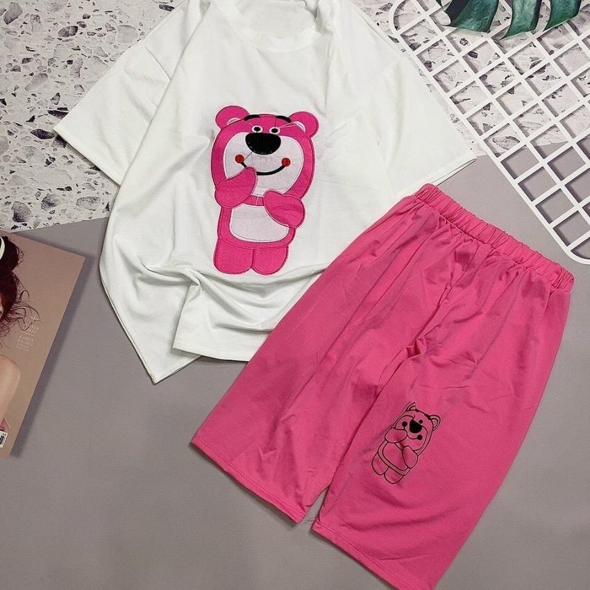 [freeship]Đồ bộ nữ mặc đi chơi dể thương, sét đồ bộ nữ mặc ở nhà áo ngắn tay form rộng và quần ngố chất liệu thun cotton tixi cao cấp thời trang Girly store