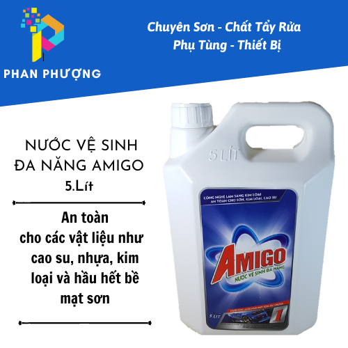 (CHÍNH HÃNG) DUNG DỊCH TẨY RỬA DẦU NHỚT, NƯỚC VỆ SINH ĐA NĂNG AMIGO TẨY DẦU NHỚT 5000ml (Có xuất HD