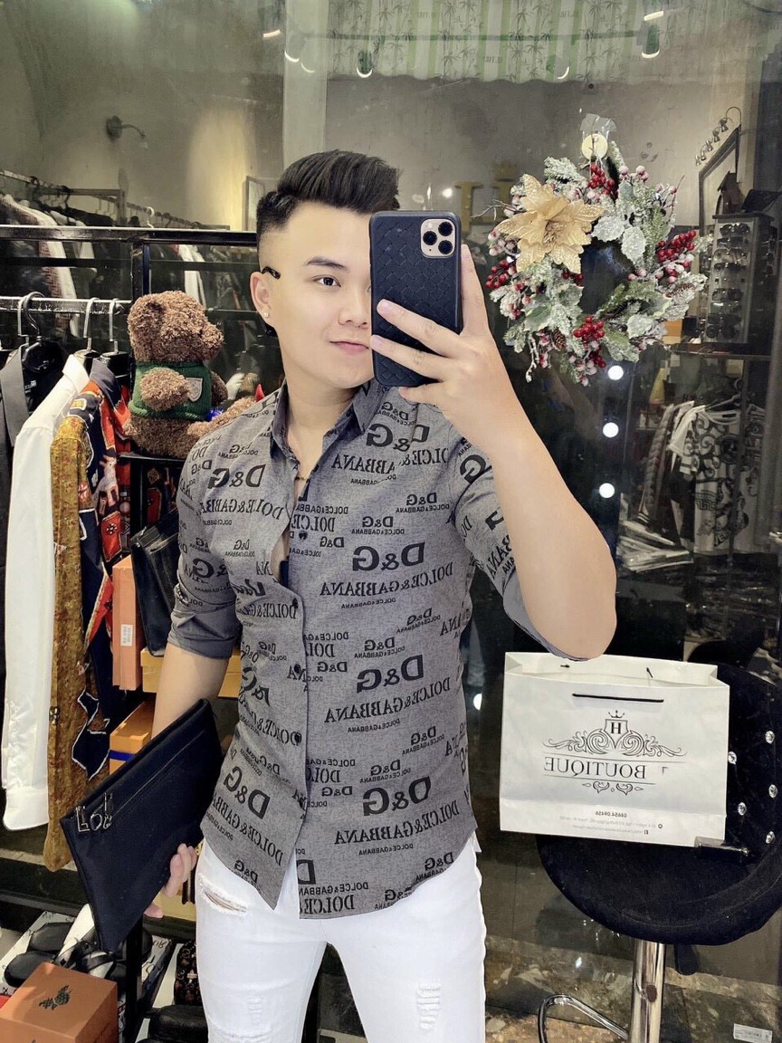 [HCM]Áo sơ mi nam tay ngắn Áo sơmi nam họa tiết D&G đất vải lụa siêu mát  Á sơ mi nam giá tận xưởng Áo sơ mi nam đẹp Áo sơ mi nam công sở  Áo sơ mi nam phong cách hàn quốc Bellas House SMNTN7