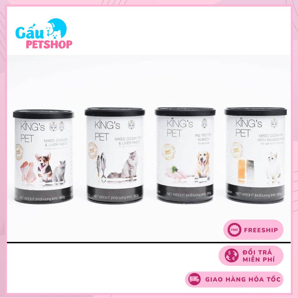 Pate king's pet cho chó mèo lon 380g - combo 12 lon mix