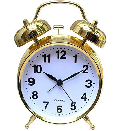 Đồng Hồ Báo Thức Chuông Đôi Reo To Bằng Chuông Cơ Học Cho Học Sinh, Sinh Viên (Màu ngẫu nhiên)