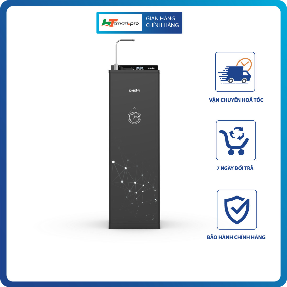 Máy lọc nước nóng lạnh karofi kad-d88