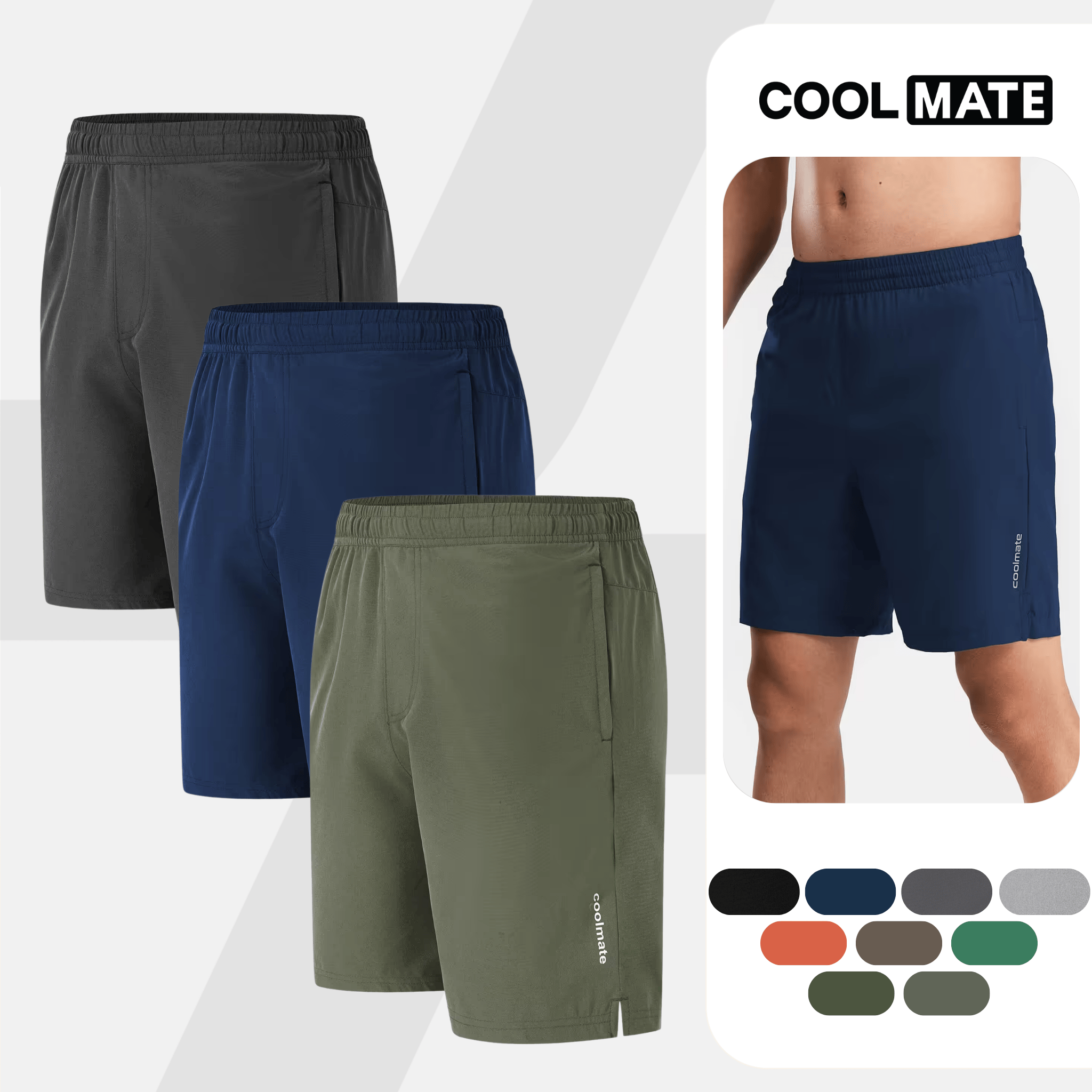 Combo 03 Quần Short thể thao Ultra Short 7inch thoáng khí, thoải mái vận động - Coolmate