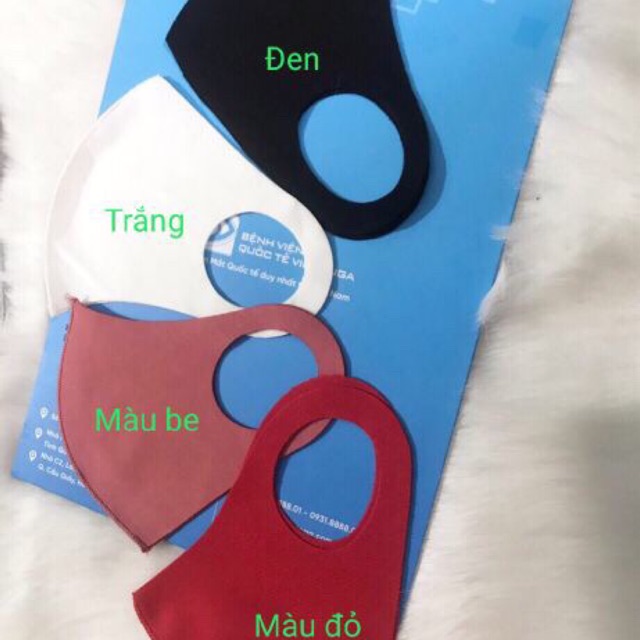 Set 10 khẩu trang su 3d giặt lại được