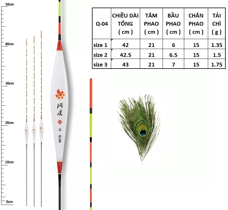 Phao câu đài lông công nước sâu q-04