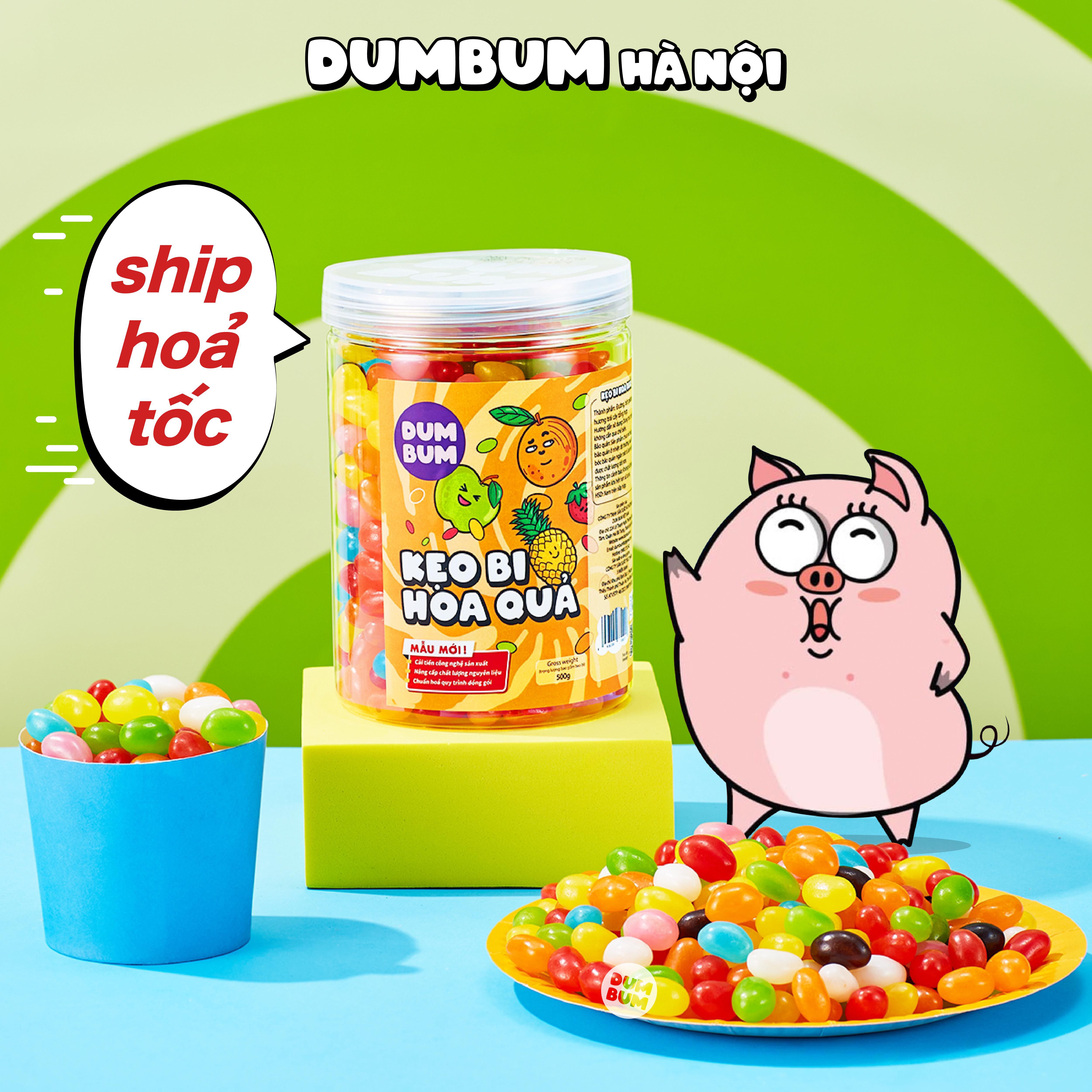 Kẹo trái cây, kẹo bi hoa quả DumBum 500g đồ ăn vặt Hà Nội