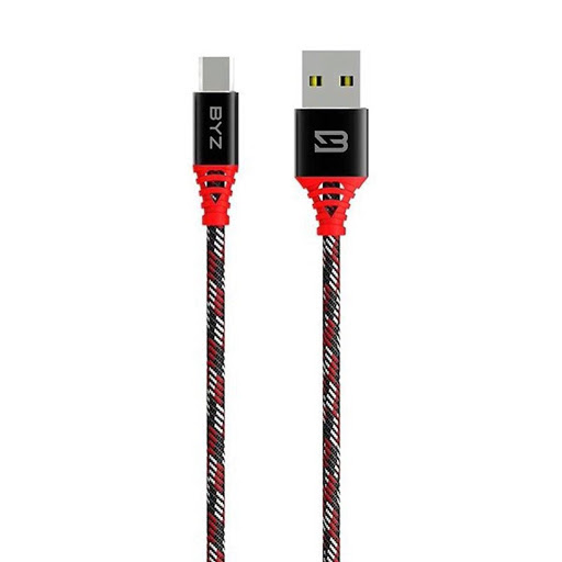 Cáp sạc byz model 090t đầu dây dù dài 3met sạc nhanh 2.1a loại xịn
