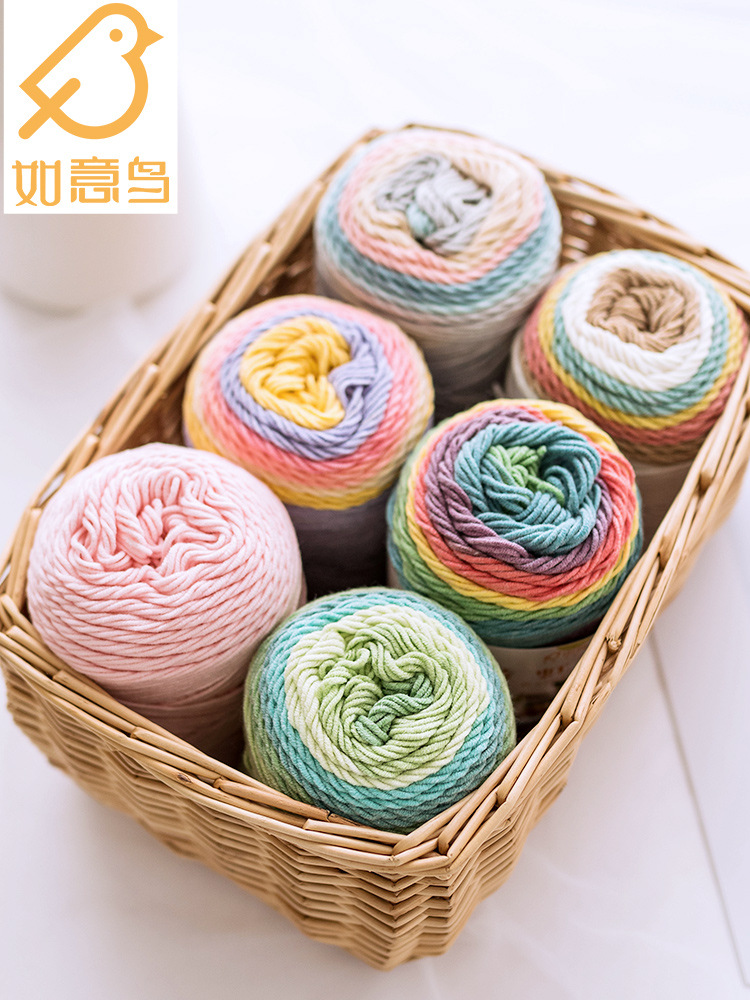 Len Rainbow - Len Cotton Rainbow - Len Cầu Vồng - Len Sợi