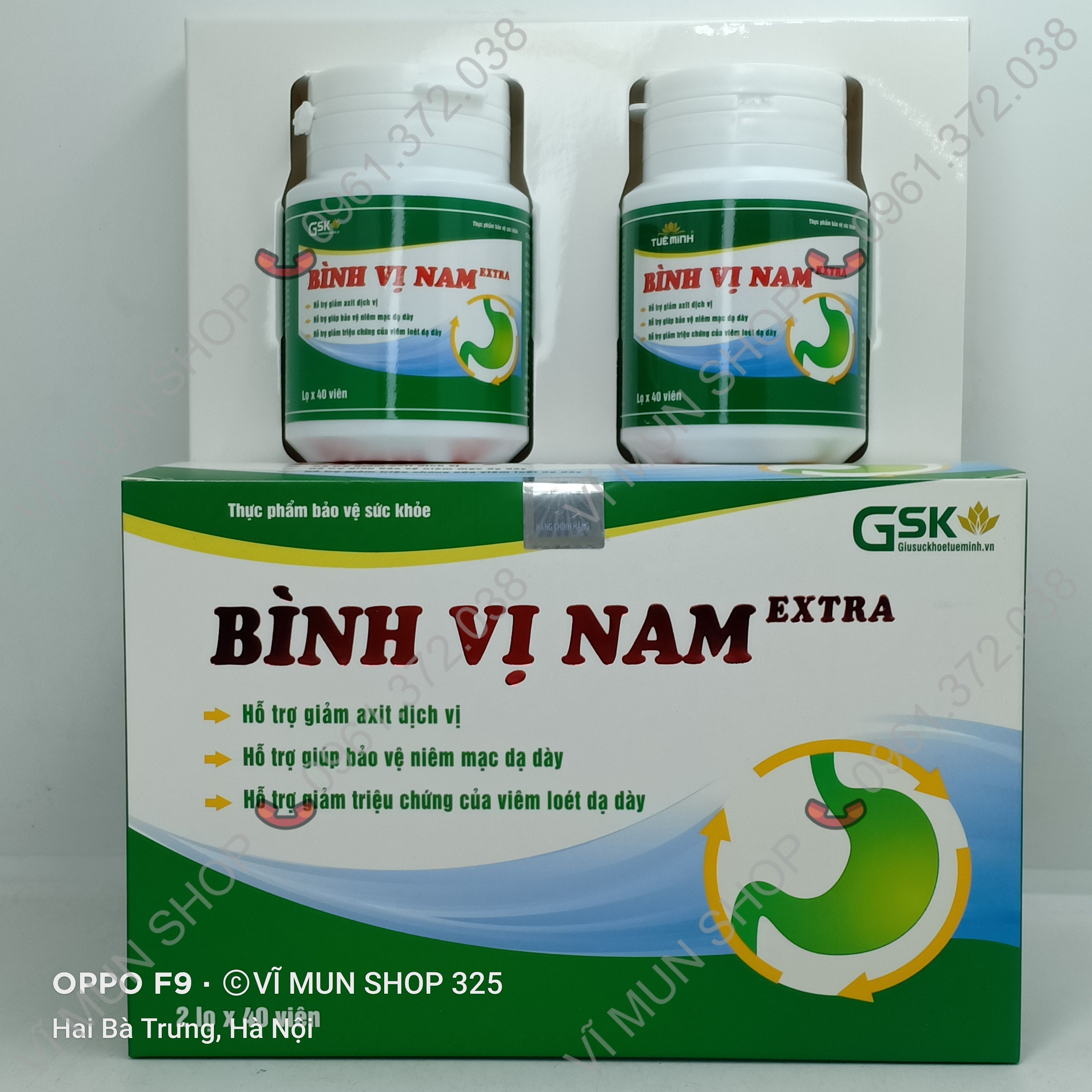 Bình vị nam extra - hộp 2 lọ x 40 viên - hỗ trợ giảm khó chịu dạ dày