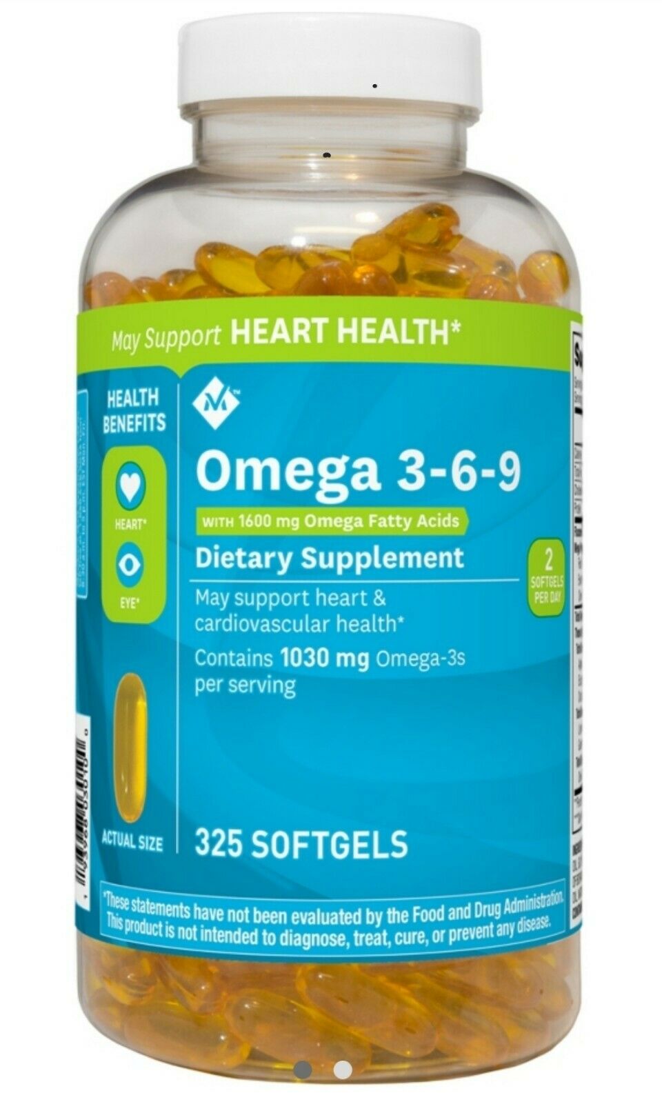 [HCM]Viên uống Members Mark Omega 3-6-9 Supports Heart Health 325 viên của Mỹ