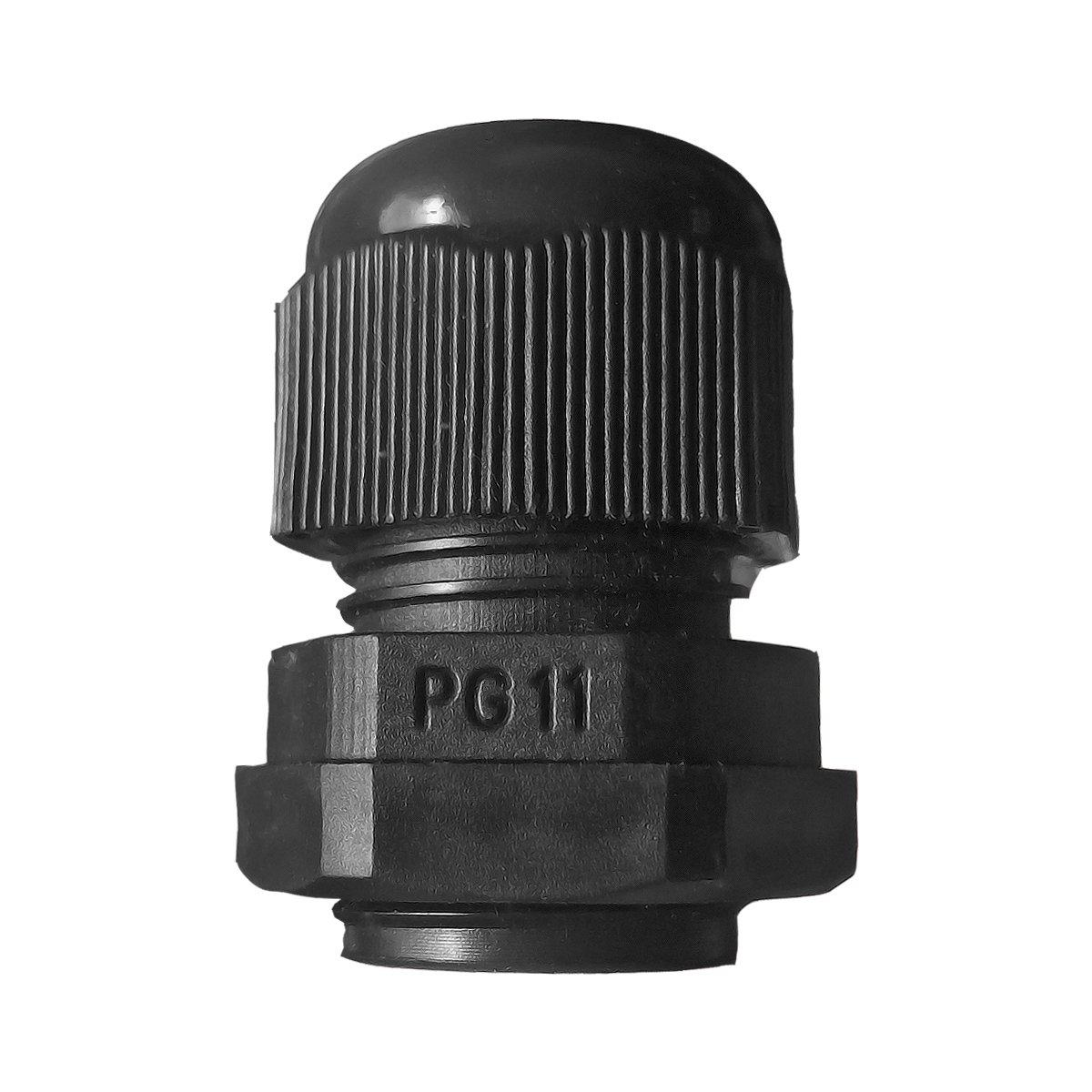 Ốc siết cáp nhựa PG11 (đen) - Phụ kiện tủ điện - Ốc xiết cố định cáp PG / Cable Gland11