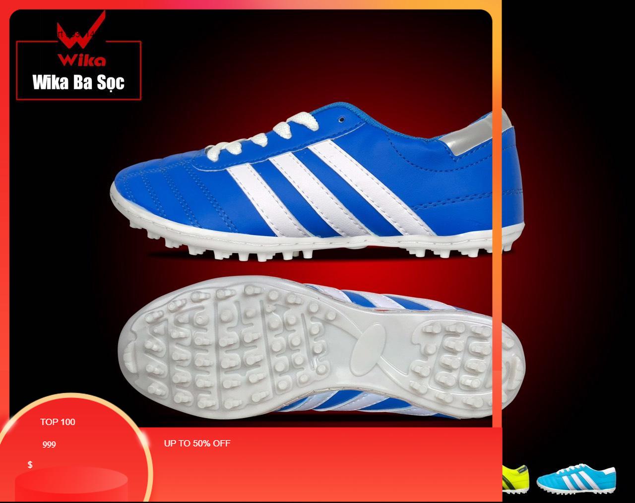 Giày đá banh sân cỏ nhân tạo 3 sọc winka