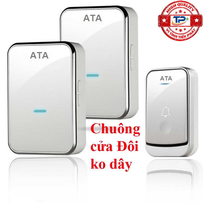 Chuông cửa đôi không dây cao cấp chống nước, xuyên vật cản 40-50m ATA AT-913A / AT-913MA chuông đôi